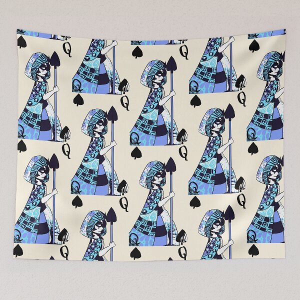 Item preview, Queen of spades (blue edition) designed and sold by UnicornDaya.