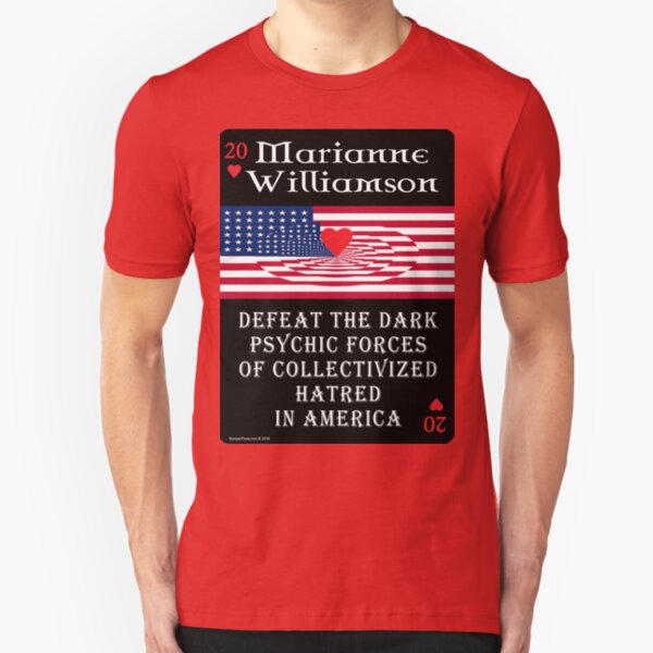 Marianne Williamson Harness Love Card Slim Fit T-Shirt