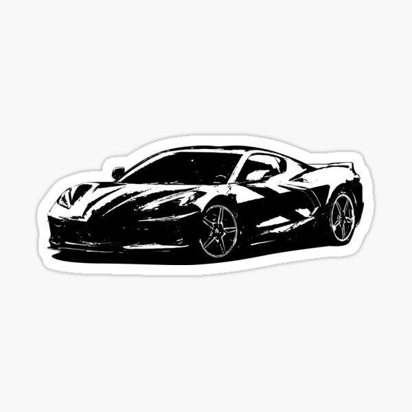 "Sketched C8 Artwork" Sticker for Sale by l13psna | Redbubble