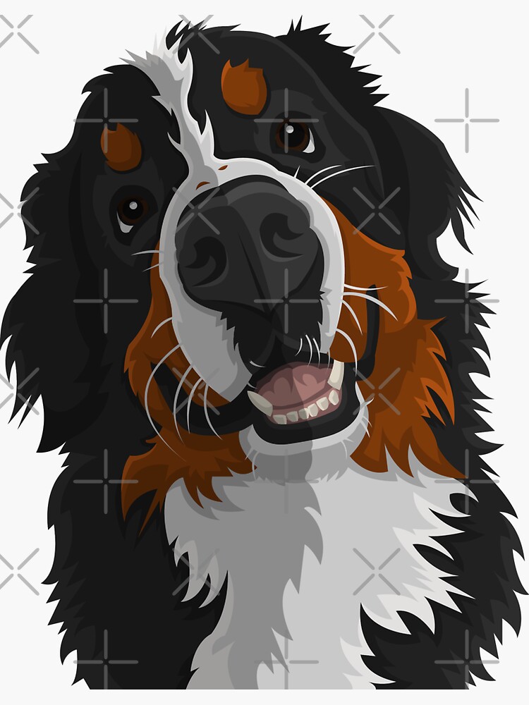 dog sticker waterproof sticker Burmese mountain dog and poodle mix