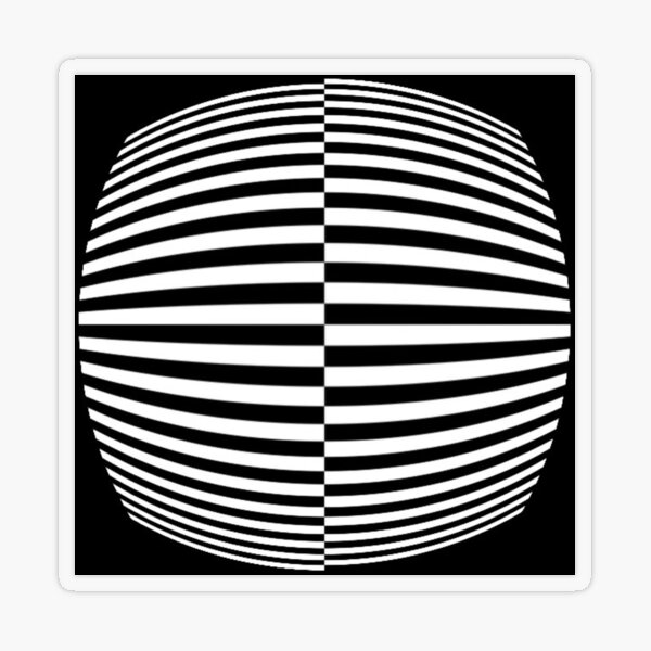 #Pattern, #abstract, #design, #art, geometry, illustration, monochrome, illusion, modern, geometric shape Transparent Sticker