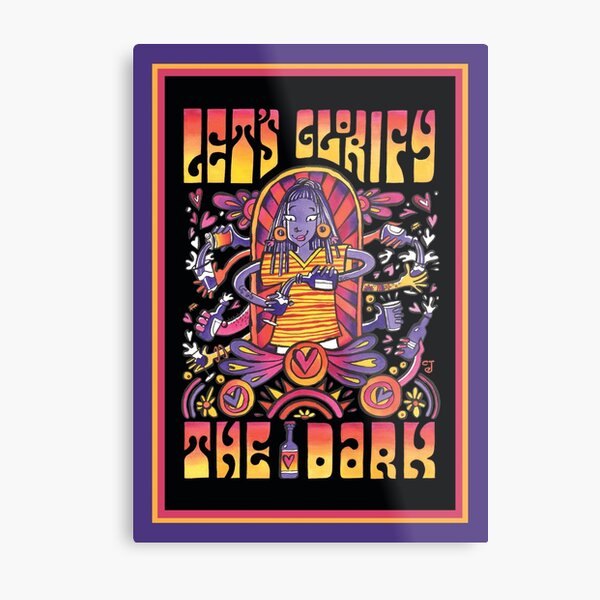 Psychedelic Dark Beer Poster Metal Print