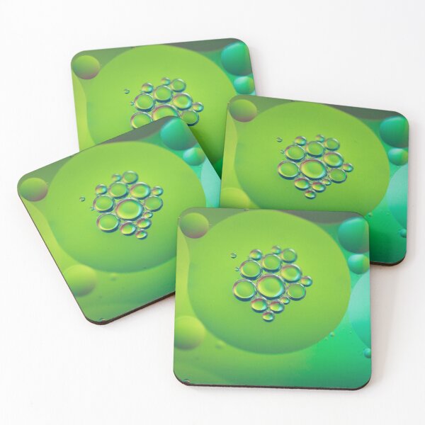 Item preview, Oil drops in water. Abstract defocused psychedelic pattern image green colored. Abstract background with colorful gradient colors. designed and sold by anytka.