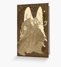 Celtic Nouveau Christmas Angel Greeting Card