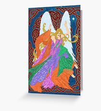 Celtic Nouveau Angel Greeting Card