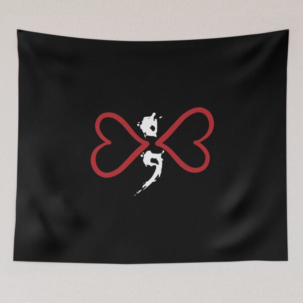 Item preview, Semicolon Butterfly - Mental Health Awareness designed and sold by KoolMoDee.