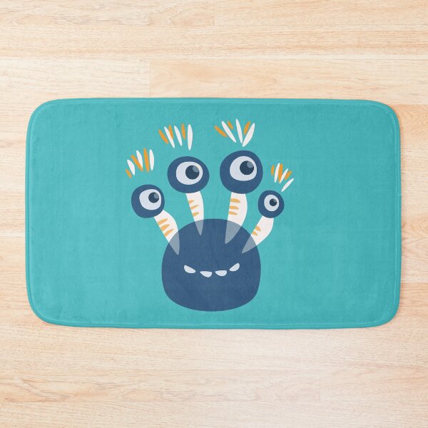 Item preview, Cute Blue Four Eyed Cartoon Monster designed and sold by Boriana Giormova.