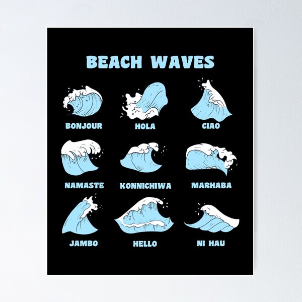 Item preview, Beach Wave Languages designed and sold by KoolMoDee.