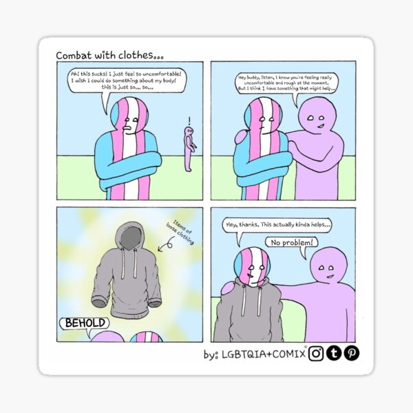 Combat with clothes... Sticker