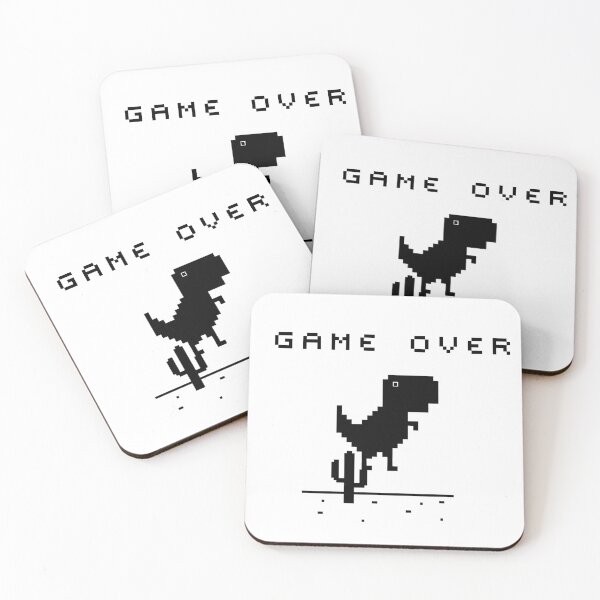 Item preview, Game Over • Chrome Dino designed and sold by Novel Gifts.