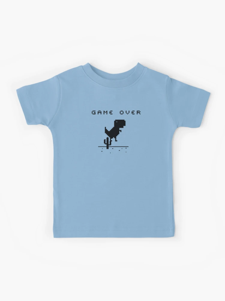 Camiseta Chrome Dino Game Jogo Google Internet Blue Branca