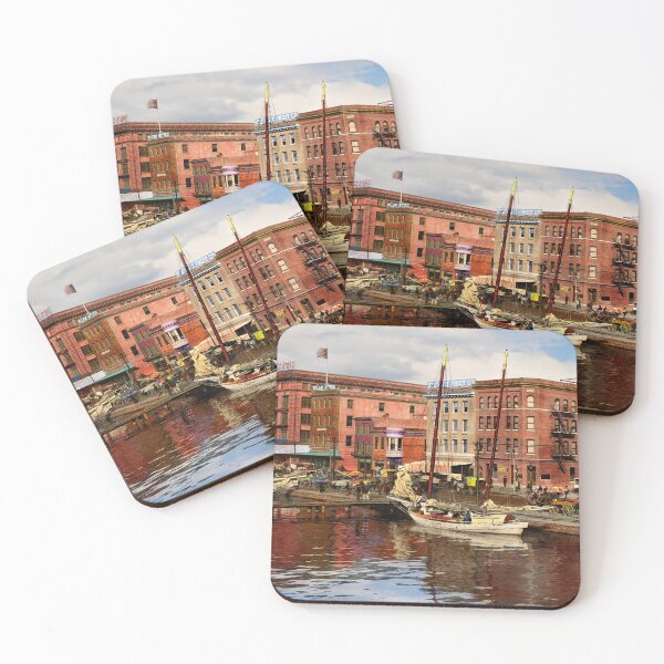 Item preview, City - Baltimore MD - Pratt St - Beer and More 1906 (Left half) designed and sold by Mike Savad Photography.