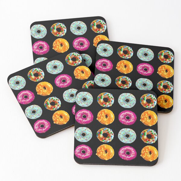 Item preview, Donuts on black designed and sold by Yamy Morrell Art and Design.