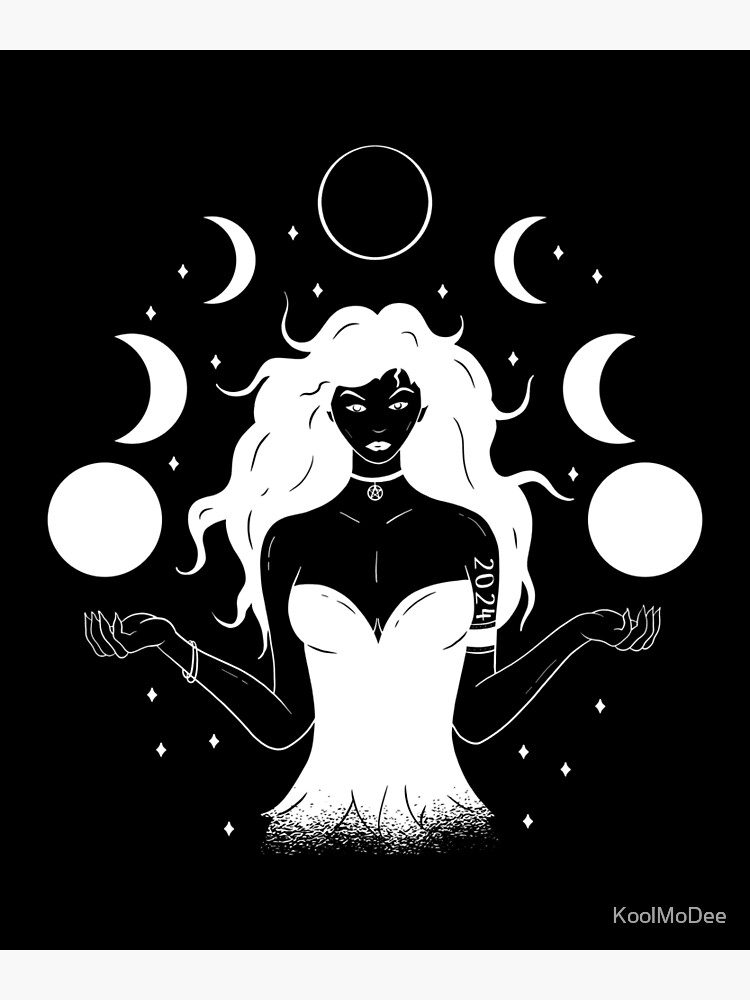 "Goddess Eclipse 2024 White" Photographic Print for Sale by KoolMoDee