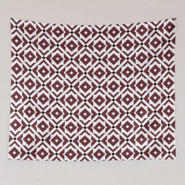Item preview, Geometric Diamonds and Crosses in Pantone Cabernet designed and sold by ilexdesigns.