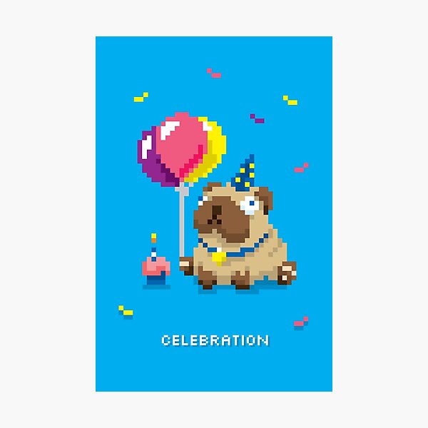 Item preview, Pug Pixel Art designed and sold by ArtByPMW.