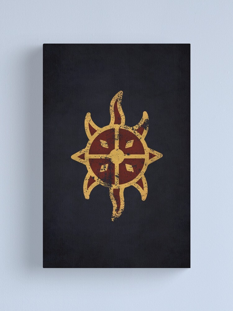 Alternate view of Dawnguard Logo · Distressed Canvas Print