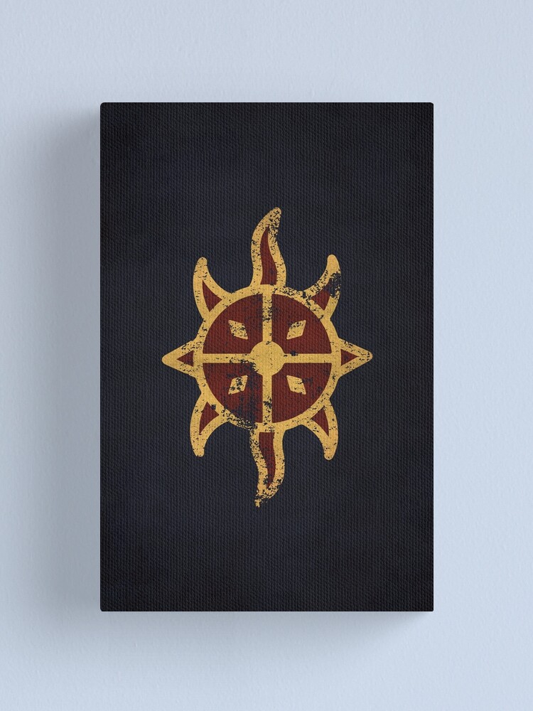 Alternate view of Dawnguard Logo · Distressed Canvas Print