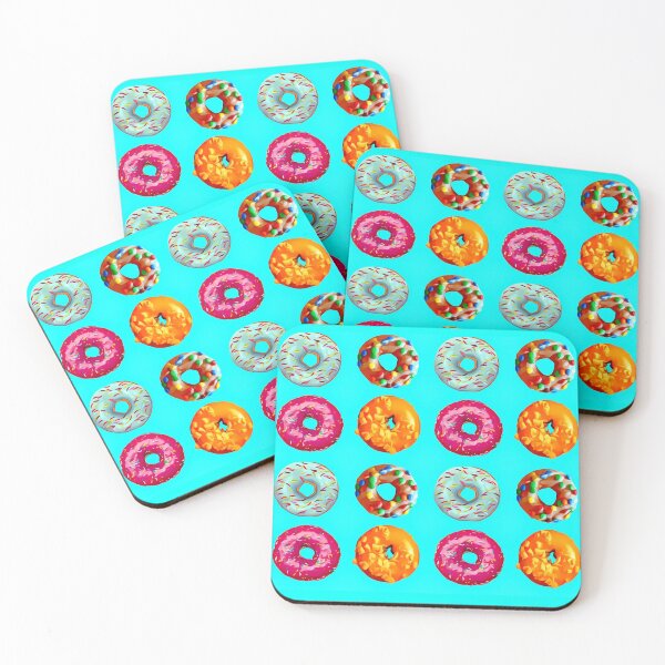 Item preview, Donuts on blue designed and sold by Yamy Morrell Art and Design.