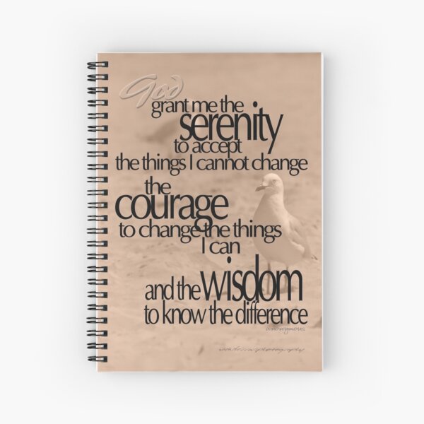 Serenity Prayer 03 © Vicki Ferrari Spiral Notebook