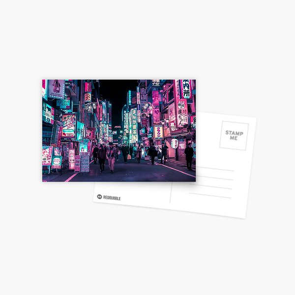 Heart Full Of Neon: Cyberpunk Overload Postcard