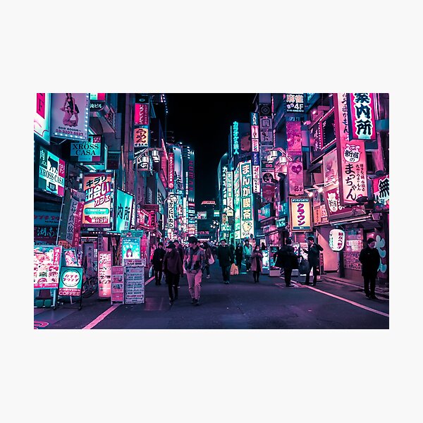 Heart Full Of Neon: Cyberpunk Overload Photographic Print