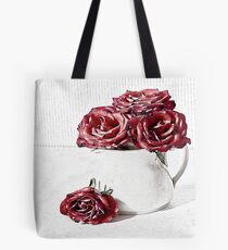 Red roses for a blue lady Tote Bag