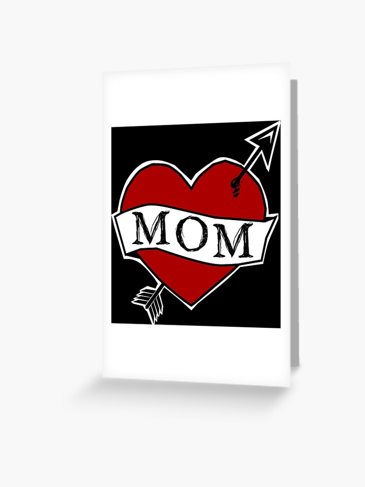 LOVE MOM - retro MOM tattoo design LOVE MOM - retro MOM tattoo design