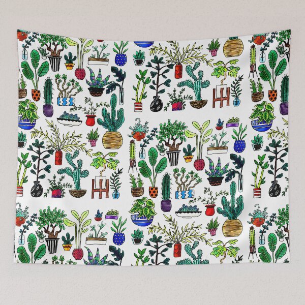 Item preview, I Want All the Plants Watercolor Painting designed and sold by arlieopal.