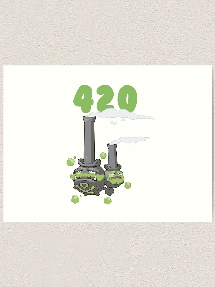 420 Galarian Weezing Bong Pokemon Sword And Shield Art Print