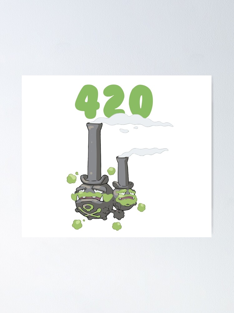 420 Galarian Weezing Bong Pokemon Sword And Shield Poster