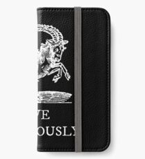 Lebe köstlich iPhone Flip-Case/Hülle/Klebefolie