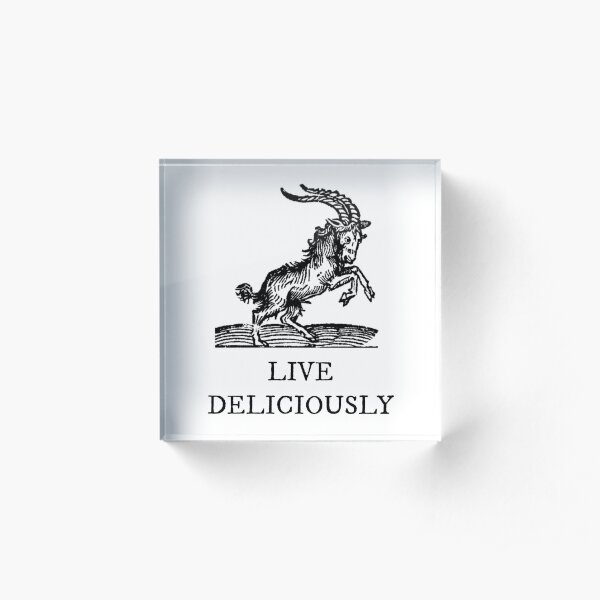 Live Deliciously Acrylic Block