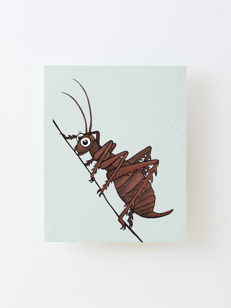 Alternate view of Cute NZ Weta - clock ft. Te Reo Maori numbers Mounted Print