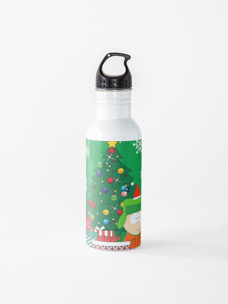 "Kyle Around The Christmas Tree South Park" Water Bottle by Nova5
