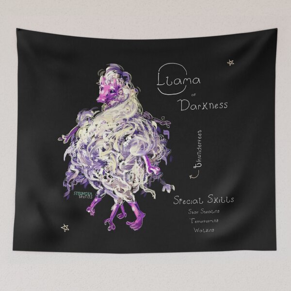 Item preview, 'Llama of Darkness' by Stringer Things (Hannah Stringer) designed and sold by stringerthings.