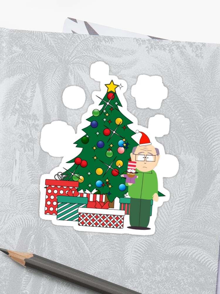 Mr Garrison Around The Christmas Tree South Park Sticker By Nova5