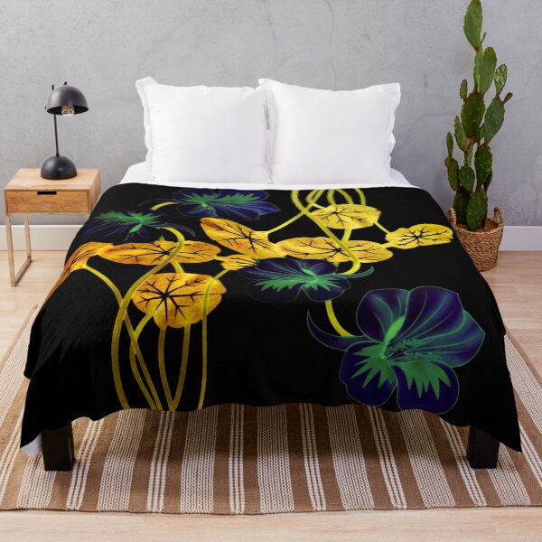 Item preview, nasturtium on black designed and sold by clemfloral.