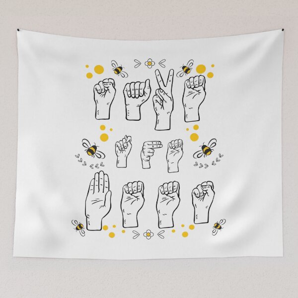 Item preview, Sign Language Tshirt Save The Bees Shirt Nonverbal Be Kind T-Shirt designed and sold by DSWShirts.