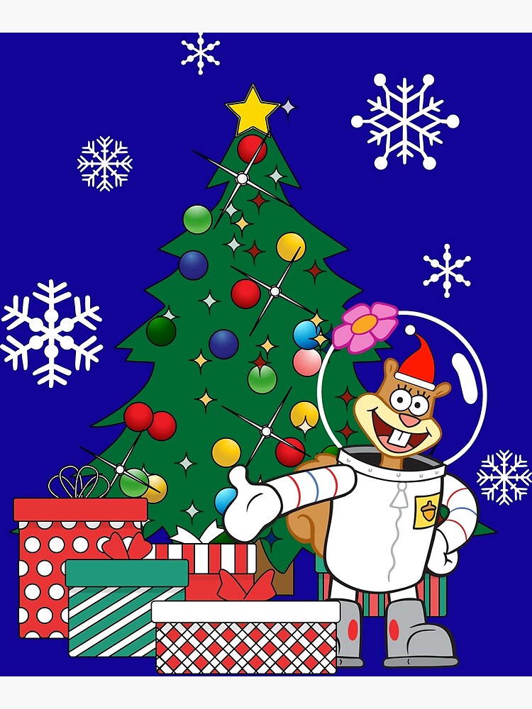 "Sandy Cheeks Around The Christmas Tree Spongebob" Poster by Nova5