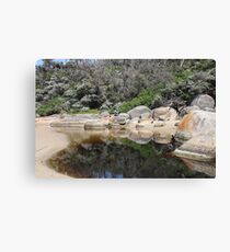 Rocky reflections Canvas Print