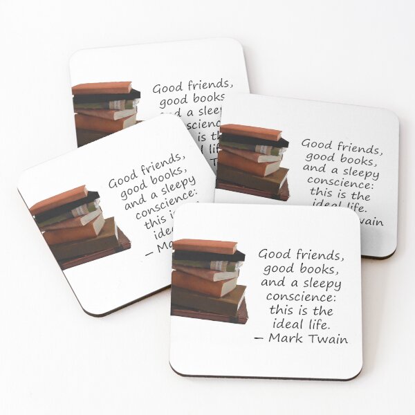 Item preview, Good friends, a good book and a sleepy conscience, mark twain designed and sold by myatticstudio.