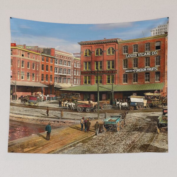 Item preview, City - Baltimore MD - Pratt St - Fruit Importers 1906 (Right Half) designed and sold by Mike Savad Photography.