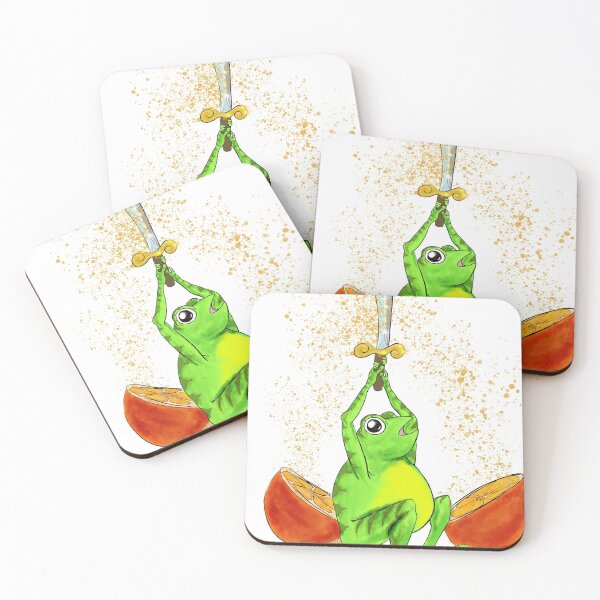 Item preview, Orange samurai frog designed and sold by livetoaddesign.