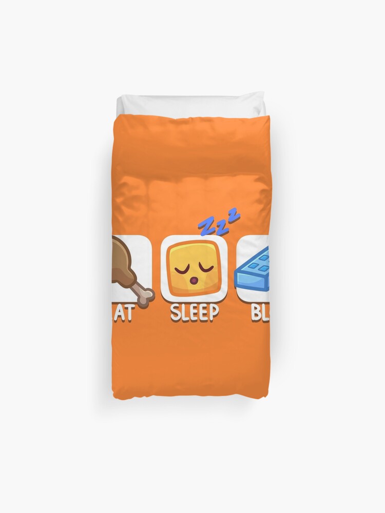 Eat Sleep Blox Duvet Cover By Kxradraws Redbubble - blox bux