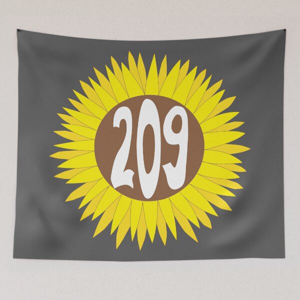 Item preview, Hand Drawn California 209 Area Code Sunflower designed and sold by itsrturn.