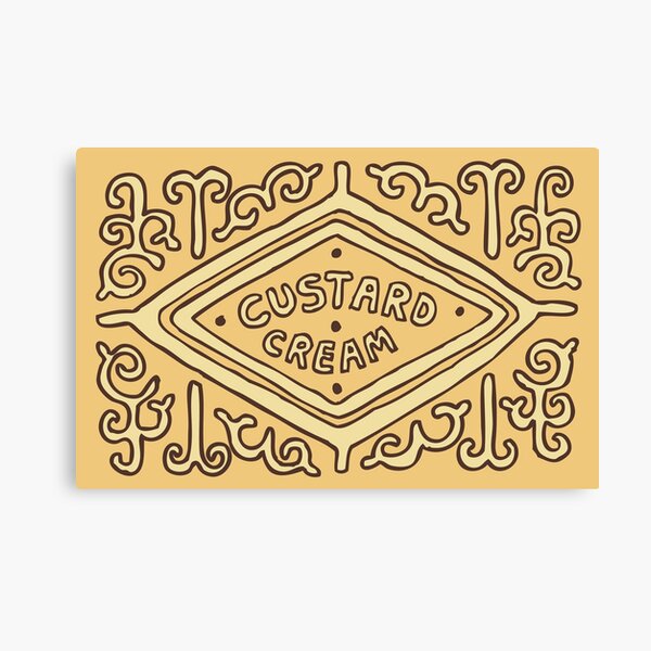 Custard Cream British Biscuit Canvas Print