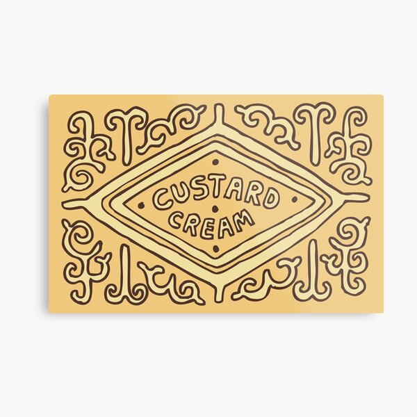 Custard Cream British Biscuit Metal Print