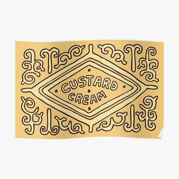 Custard Cream British Biscuit Poster