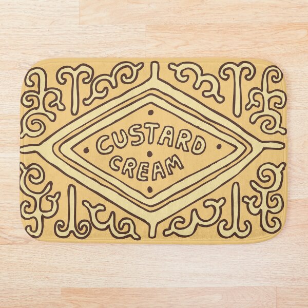Custard Cream British Biscuit Bath Mat